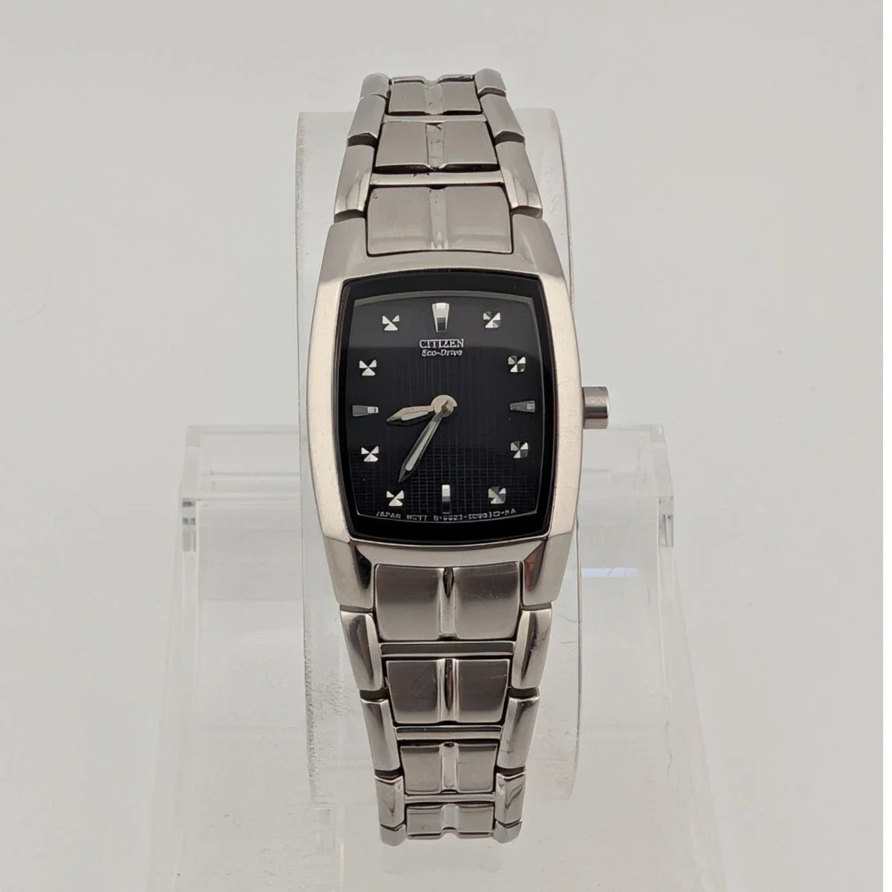 Citizen Eco-Drive B023-S058112 Black Dial Diamond Watch New Capacitor 5.5